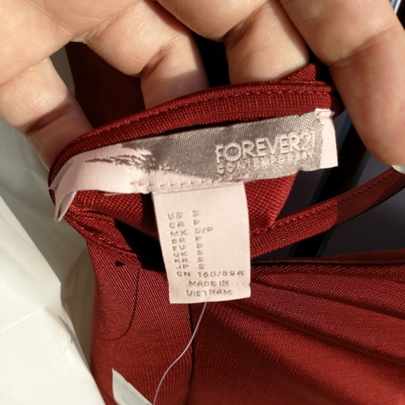 NWT Forever 21 Women's Size Small Maroon Dress - Picture 2 of 6